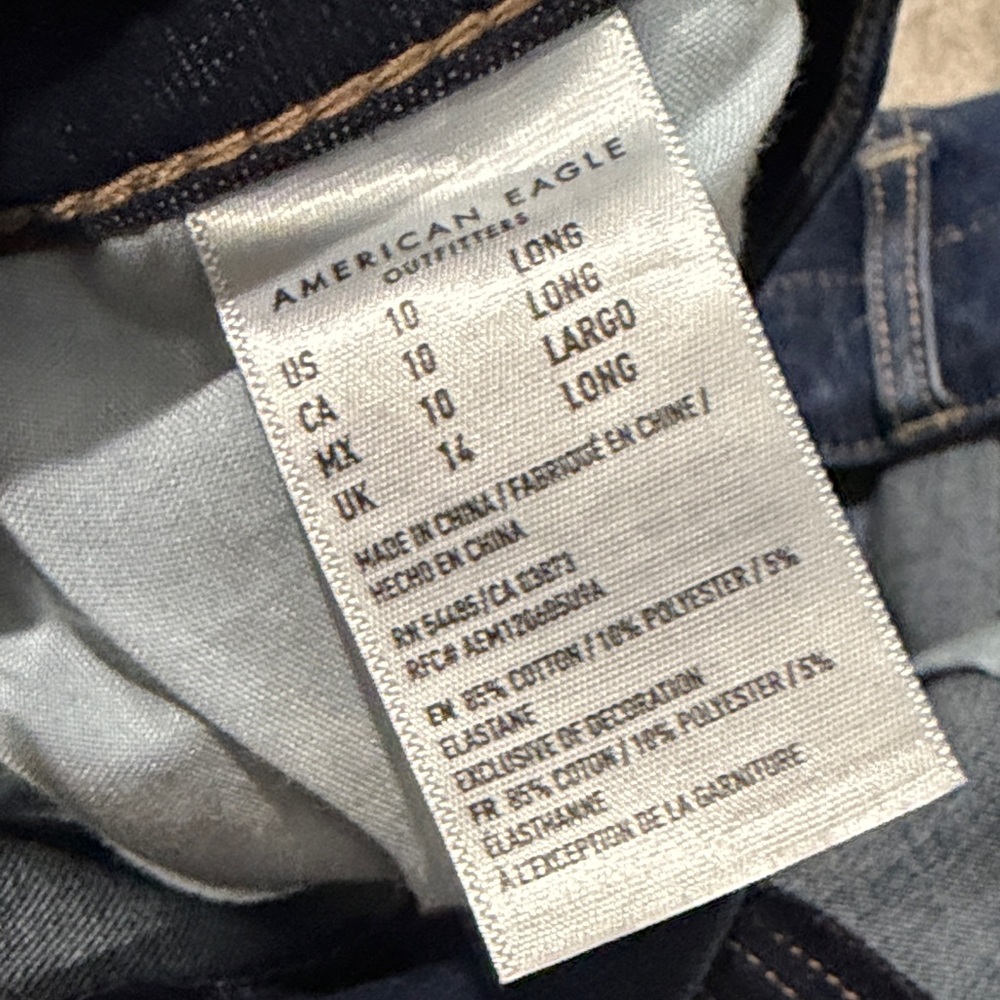 American Eagle Outfitters Women's Skinny Jeans Sz 10 Long - Picture 5 of 6